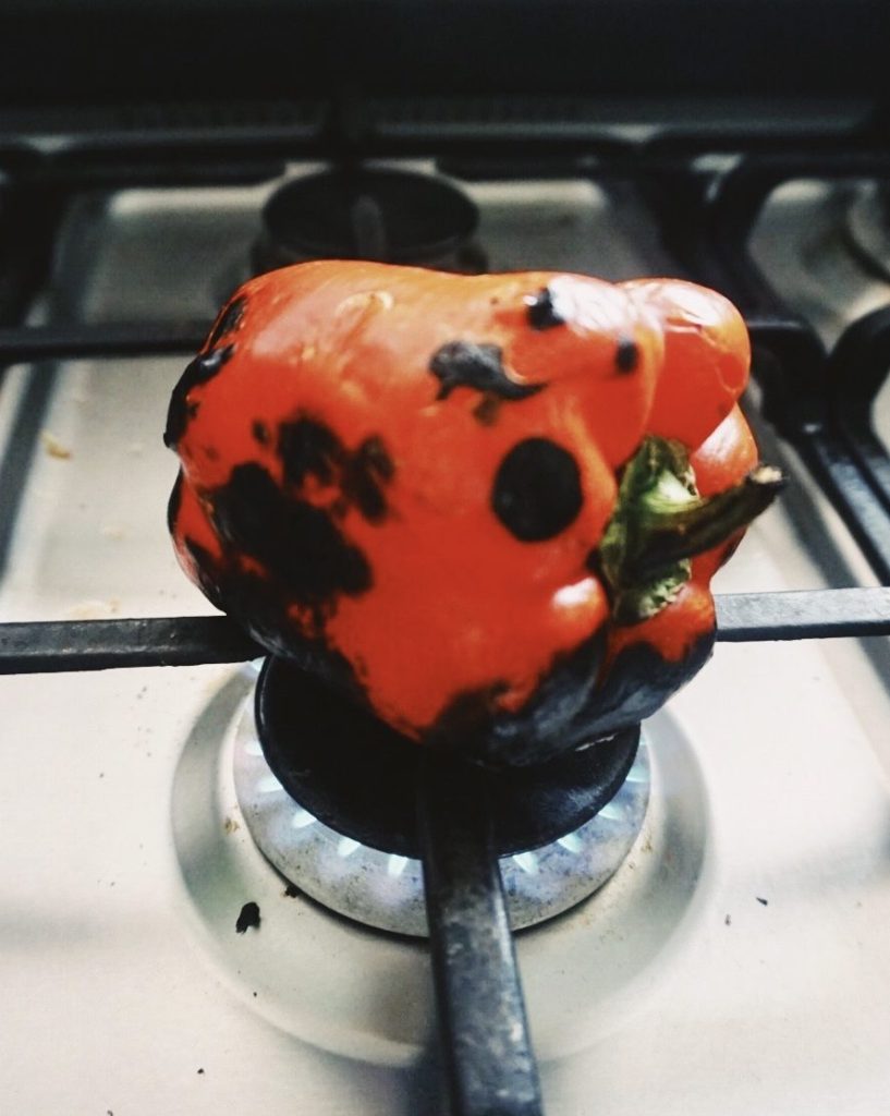stovetop bell pepper roasting
