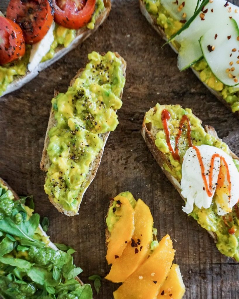 close up avocado toast
