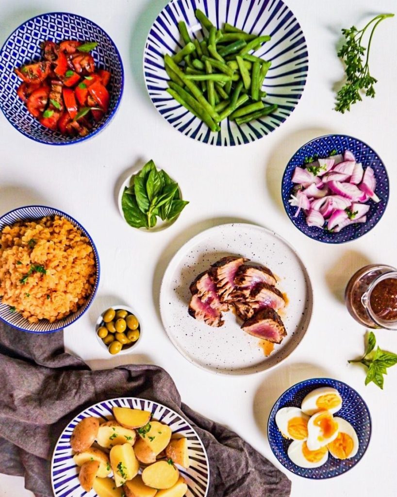 Deconstructed Nicoise salad, family friendly, kid friendly