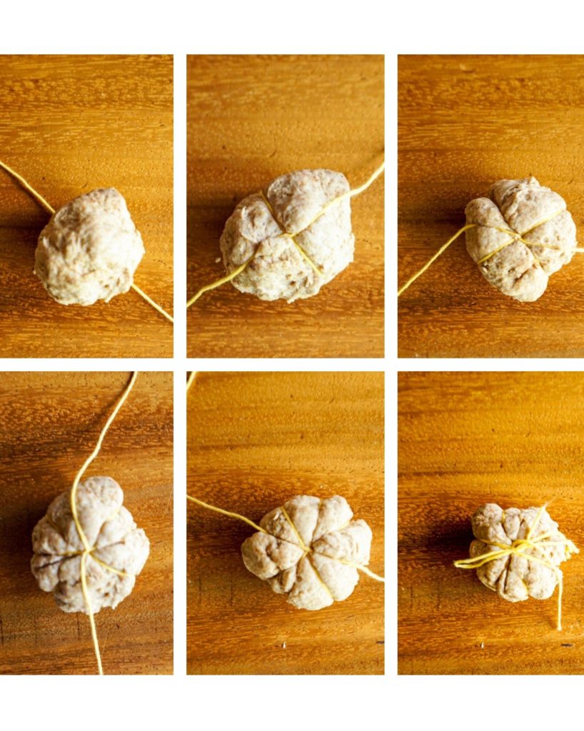 how to twine pumpkin buns