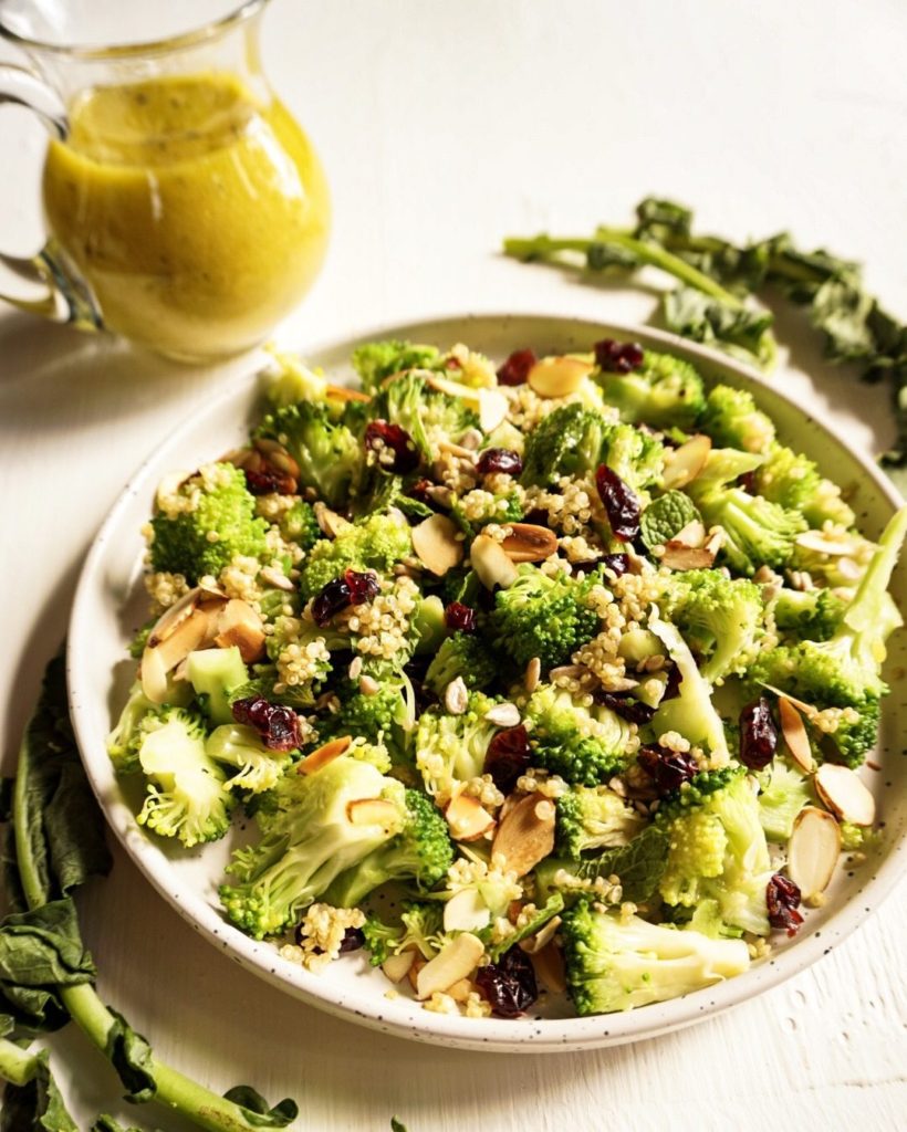 brocolli salad with dressing on the side