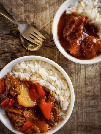 two bowls of goulash