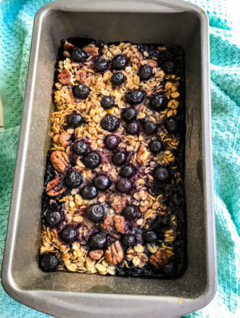 blueberry bake in pan