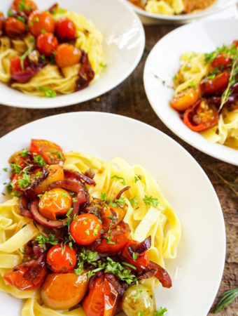 cherry tomato tagliatelle