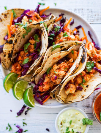 cauliflower tinga taco