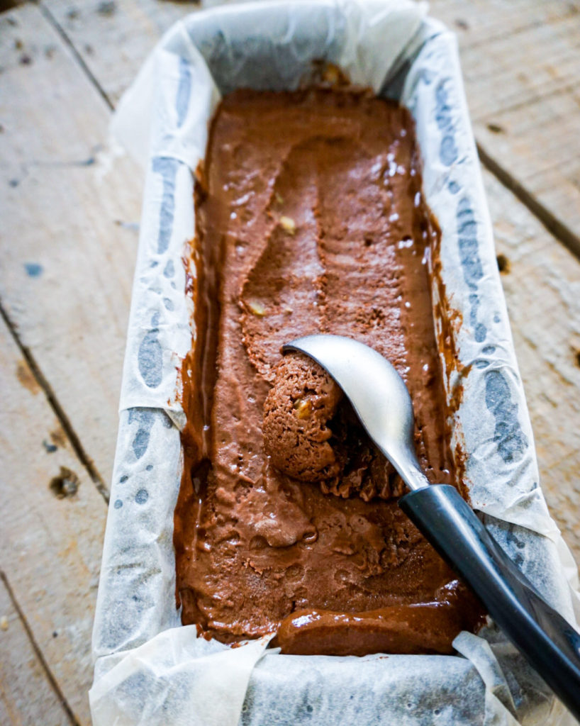ice cream in loaf pan