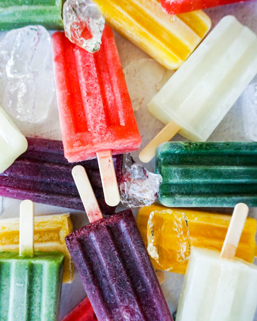 rainbow popsicles mixed