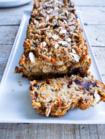 carrot coconut bread sliced