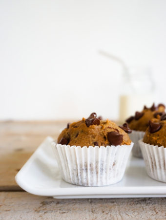 muffins on a serving tray