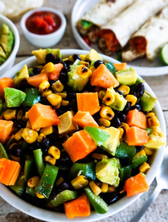 papaya black bean salad