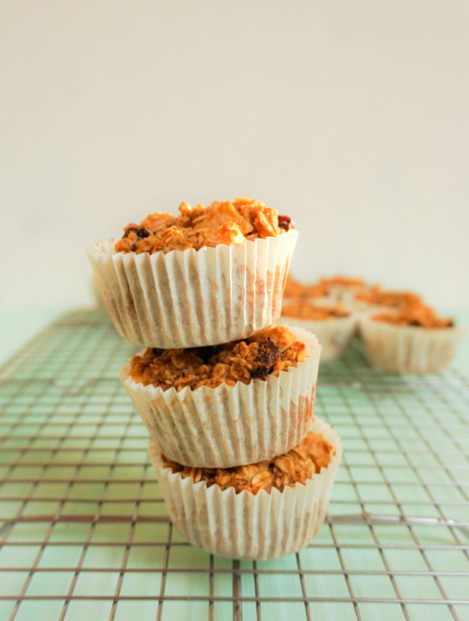 stack of muffins catching a ray of light