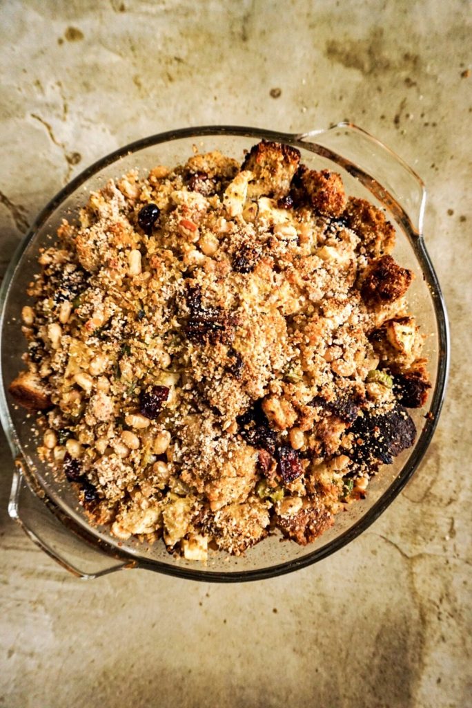 close up vegan stuffing