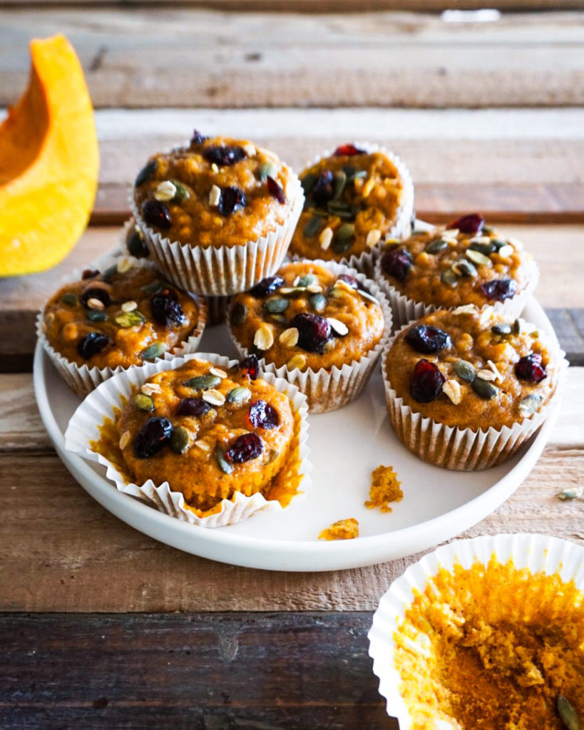 Plate of healthy muffins