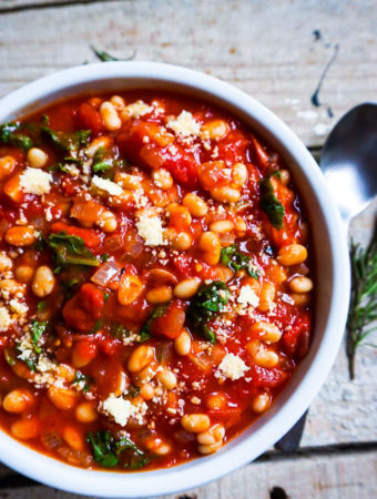 rosemary white bean tomato stew
