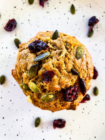 close up carrot cake muffins