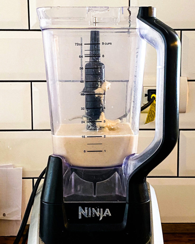 white sauce in blender