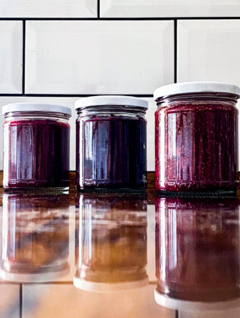 3 jars of berry chia jam