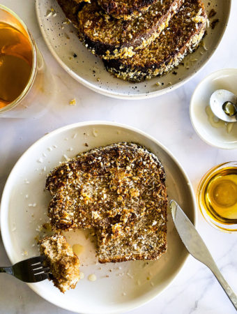 coconut crusted french toast for breakfast