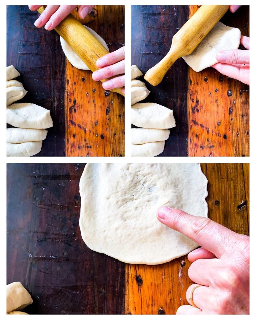 rolling out a wrapper in 3 steps