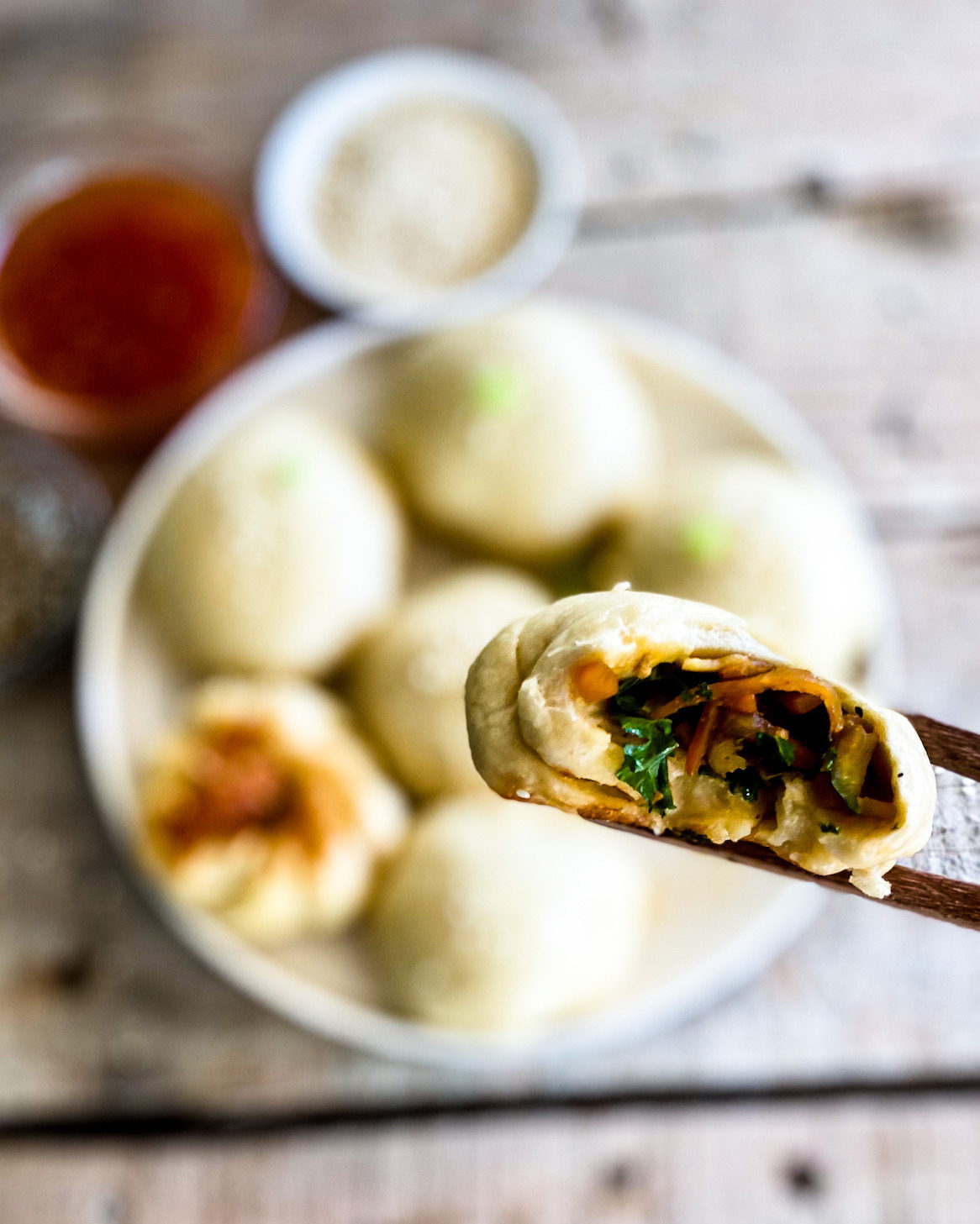 Crispy bottom veggie bao buns - another healthy recipe by Familicious