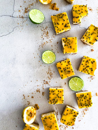 a composition of several passionfruit lime bites