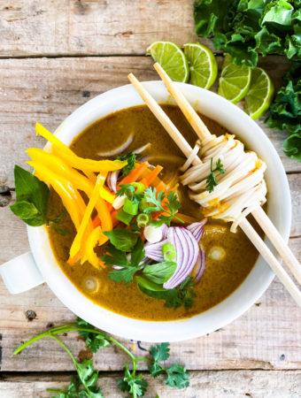 one-pot coconut curry noodle soup