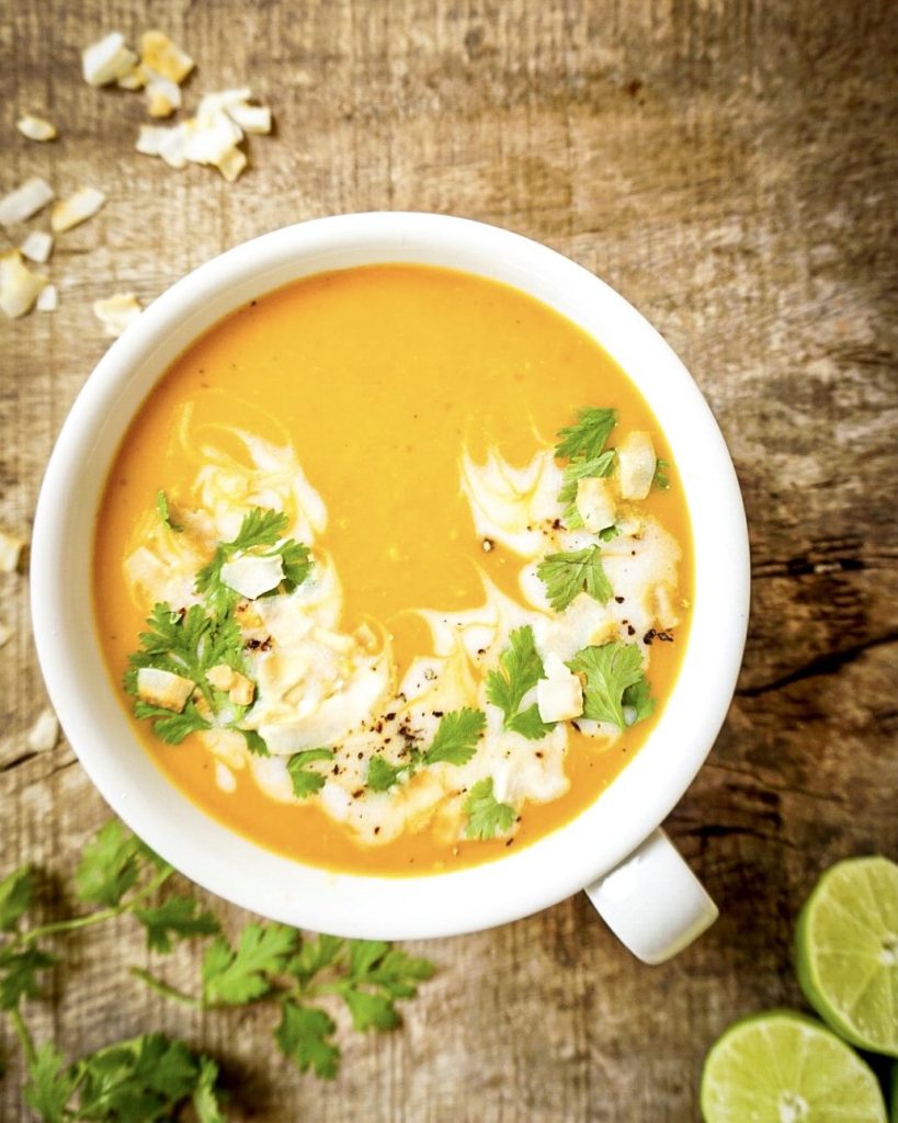 A big bowl of Thai butternut squash soup