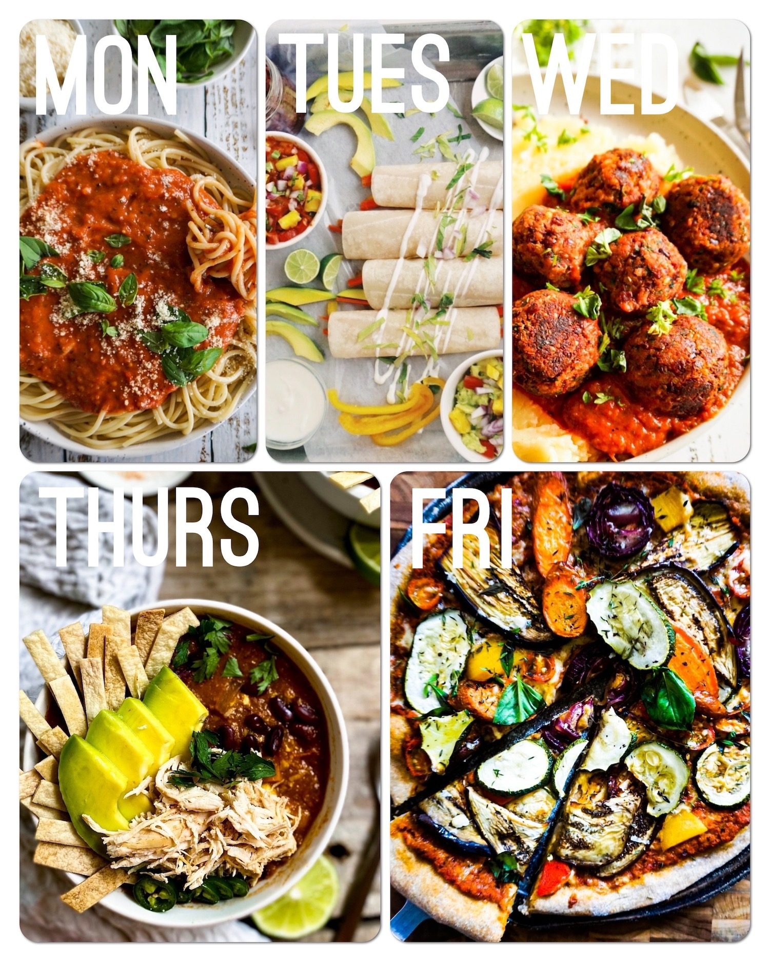 Meal planning; weekday meals planned ahead of time - Familicious