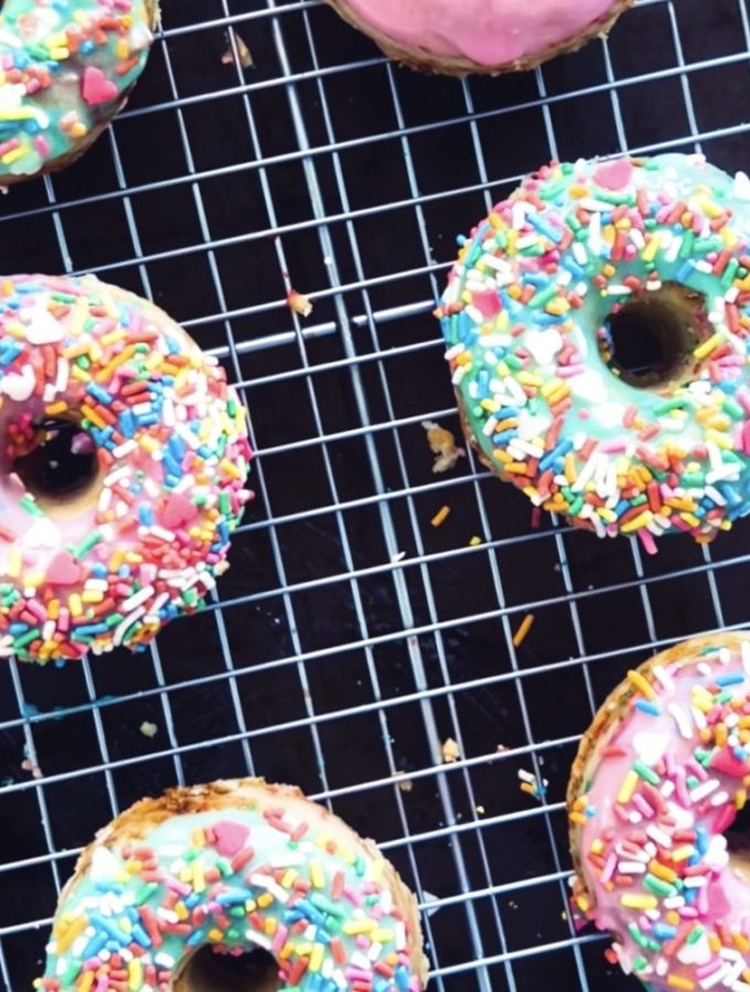 glazed and sprinkled donuts