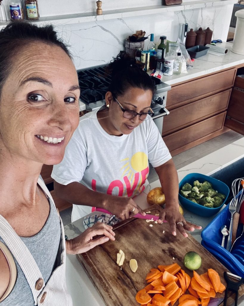 Marielle training at Kallie's house