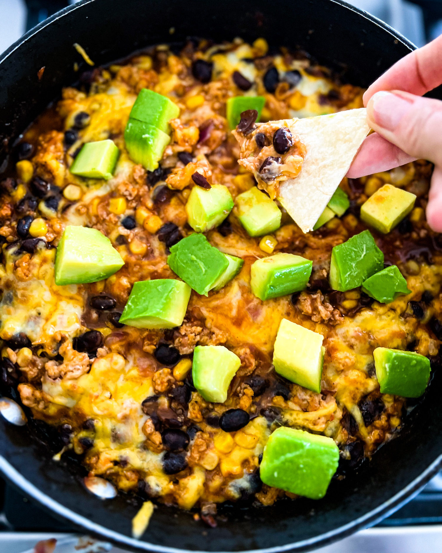 Quick and easy chicken enchilada dip - a recipe by Familicious